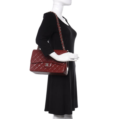 Chanel Caviar Quilted Jumbo Double Flap Red 2 of 12