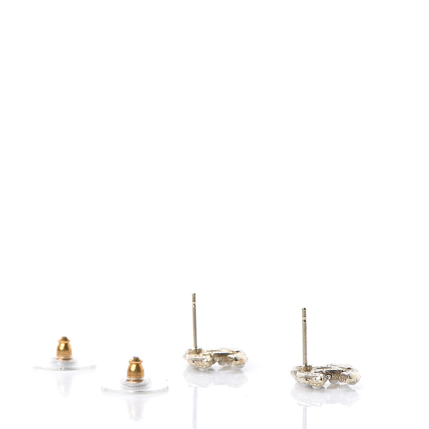 Pearl Crystal CC Earrings Gold