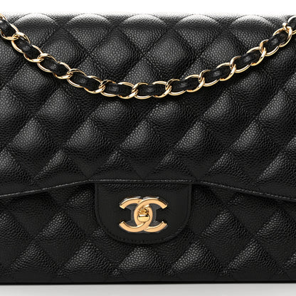 Chanel Caviar Quilted Jumbo Double Flap Black 8 of 11