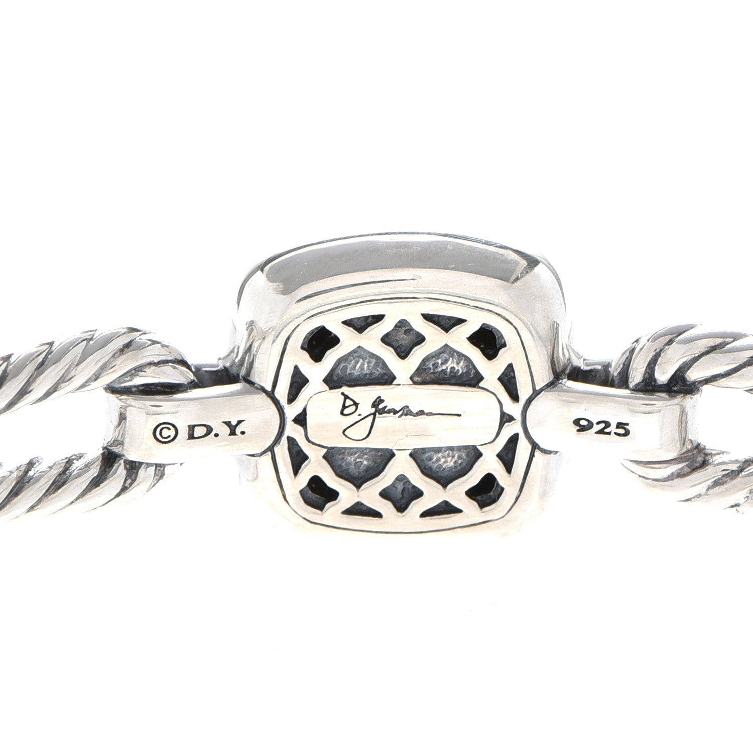 David Yurman Sterling Silver Black Diamond Albion Cable Bracelet 4 of 4