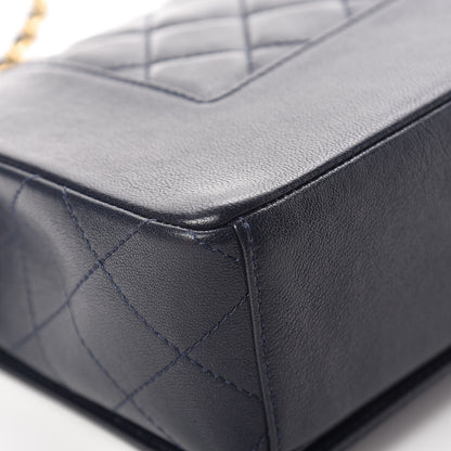 Chanel Sheepskin Quilted Vintage Mademoiselle Flap Navy 12 of 13