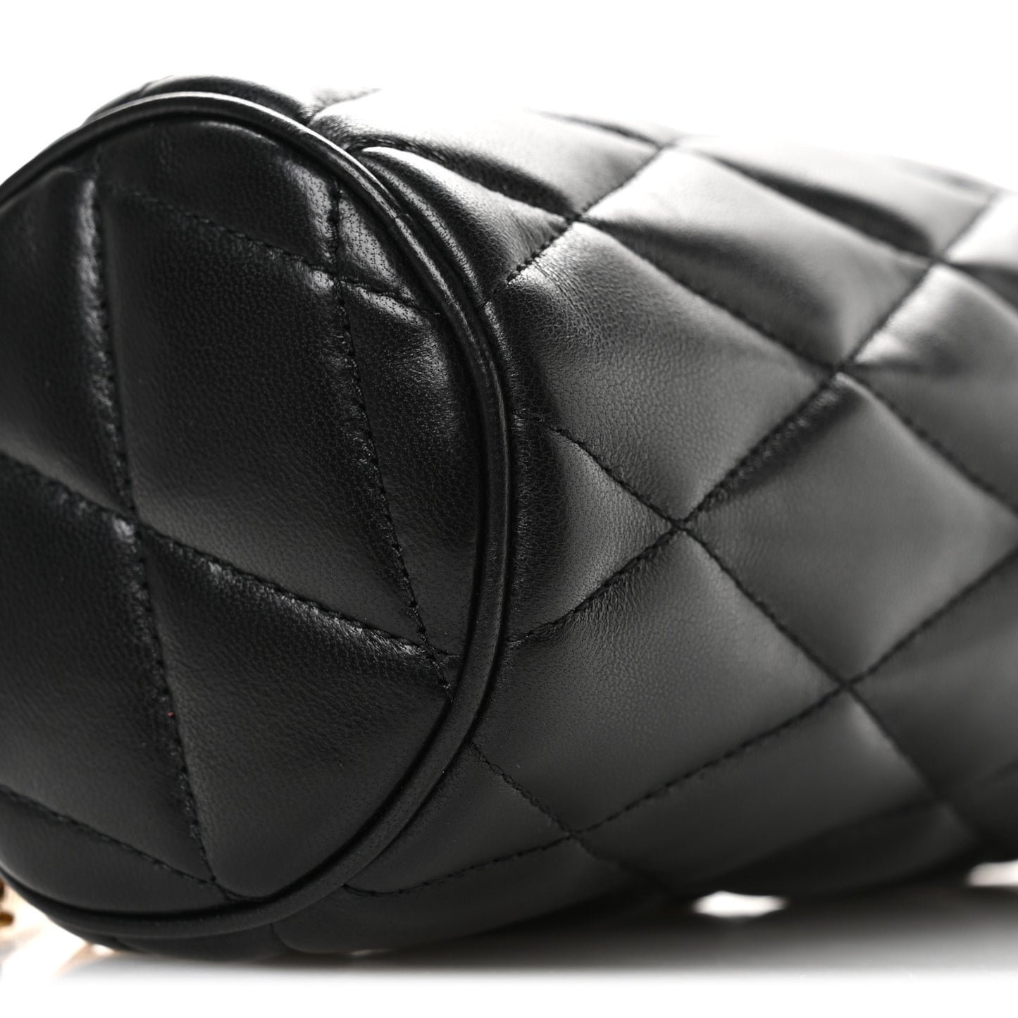 Lambskin Monogram Mini Sade Tube Bag Black