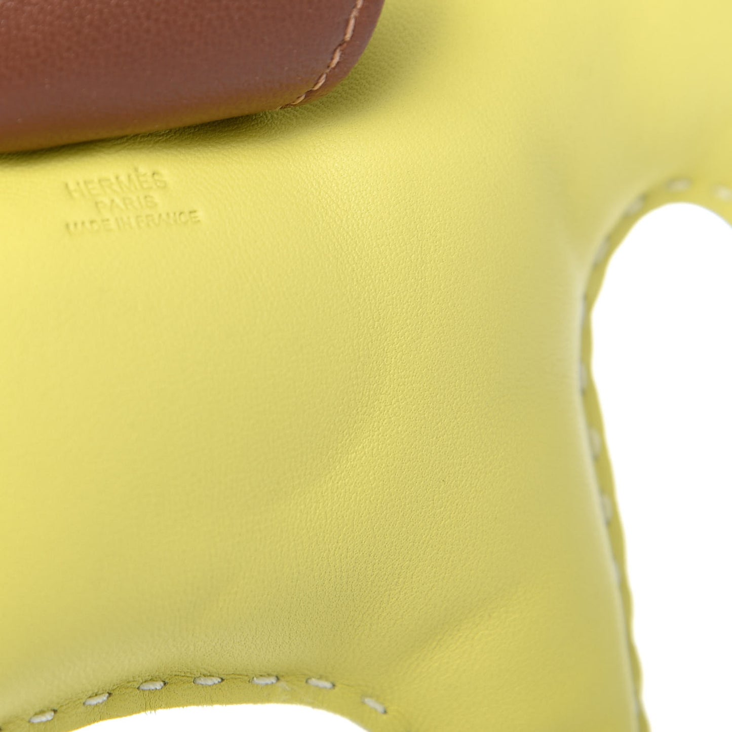 Milo Lambskin Grigri Rodeo Horse Bag Charm GM Lime Menthe Fauve