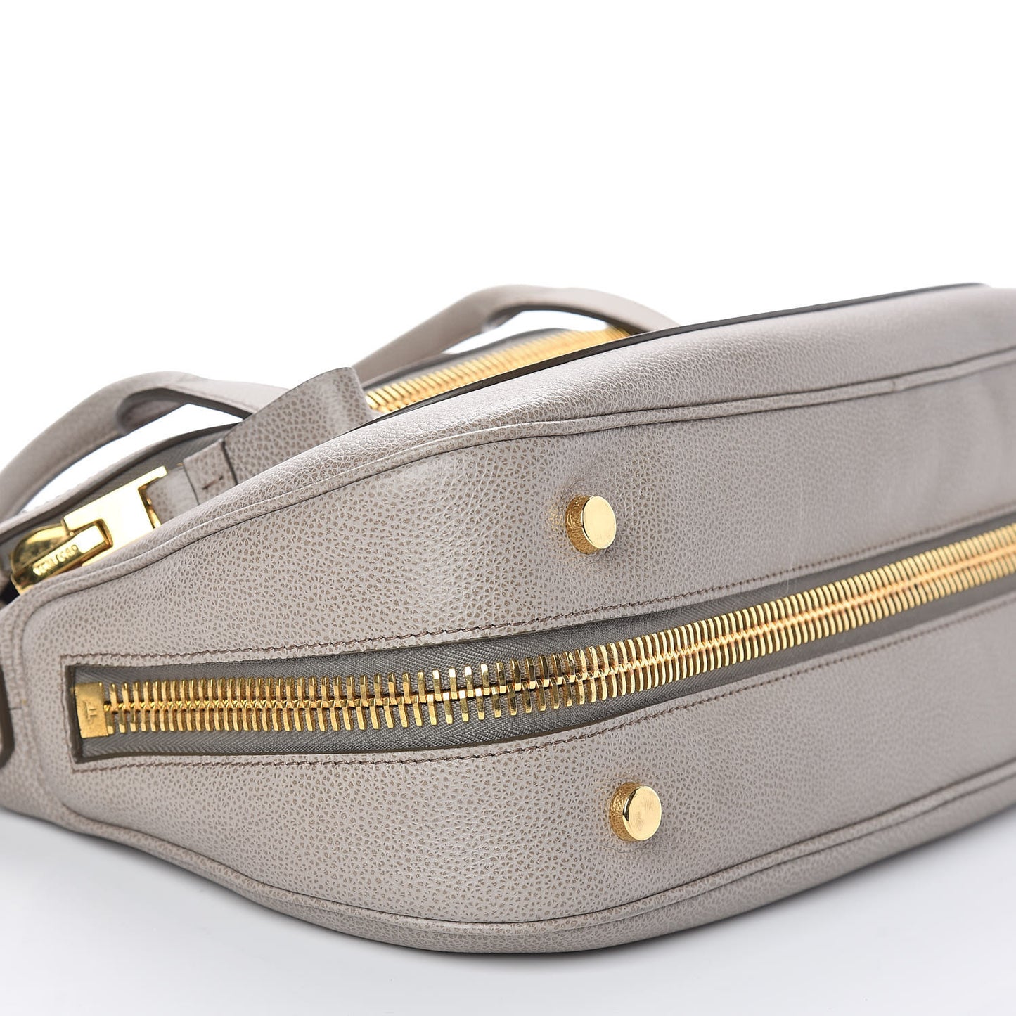 Pebbled Calfskin Medium Top Handle Jennifer Warm Taupe