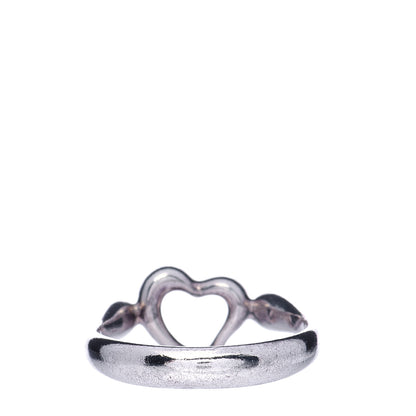 Tiffany Sterling Silver Elsa Peretti Open Heart Ring 50 5.25 3 of 6
