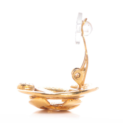 Chanel Spiral CC Clip On Earrings Gold 3 of 5