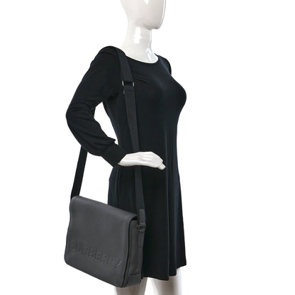 Burberry Calfskin Logo Messenger Charcoal Grey 2 of 16