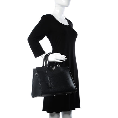 Louis Vuitton Monogram Cuir Plume Very Zipped Tote Black 2 of 7