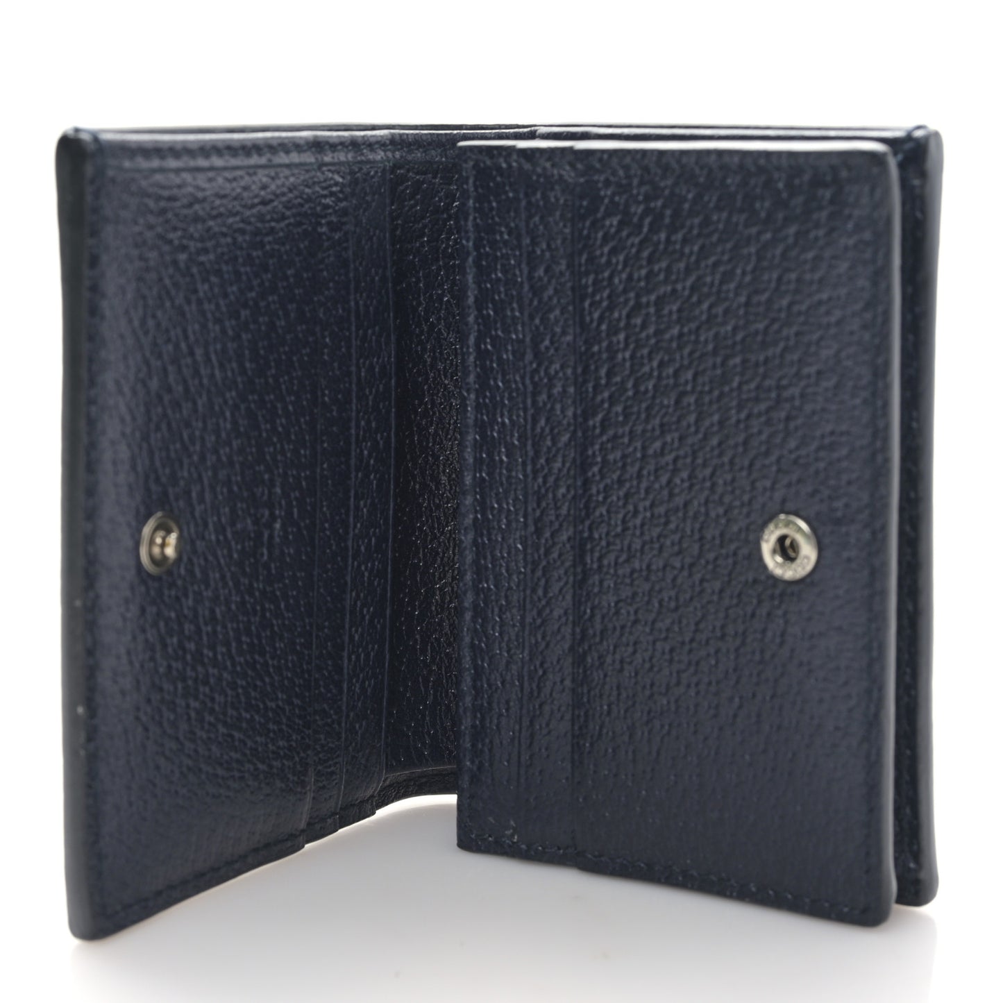 GG Supreme Monogram Textured Dollar Calfskin Web Ophidia Card Case Beige Blue