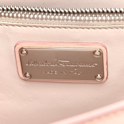Salvatore Ferragamo Smooth Calfskin Vara Bow Chain Flap Crossbody Pink 6 of 9