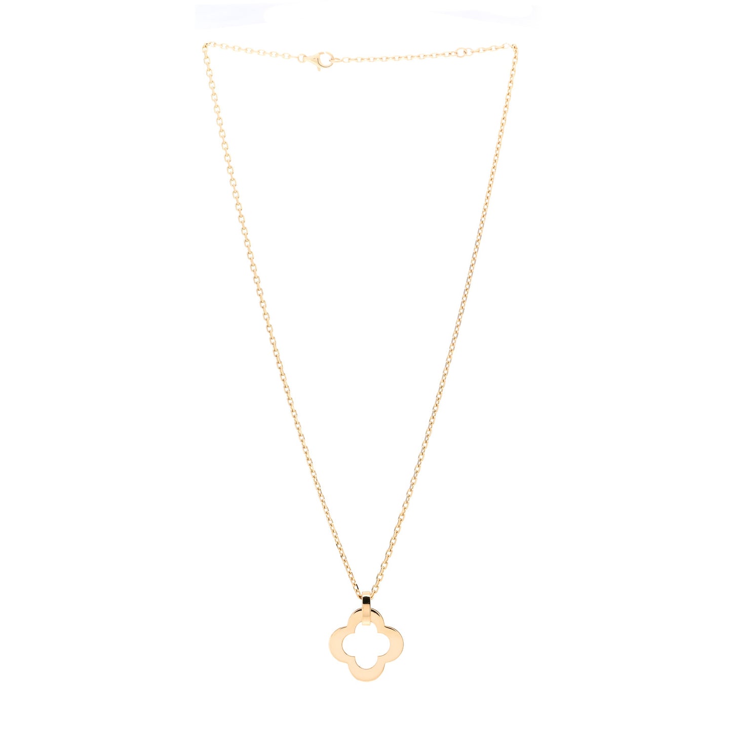 18K Yellow Gold Byzantine Alhambra Pendant Necklace