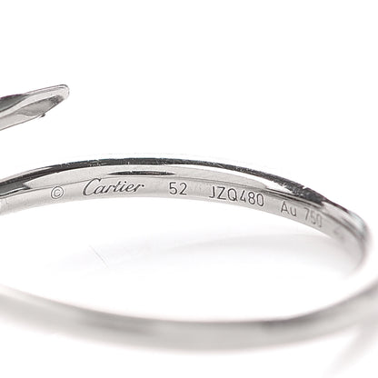 Cartier 18K White Gold Small Juste Un Clou Ring 52 6 4 of 6
