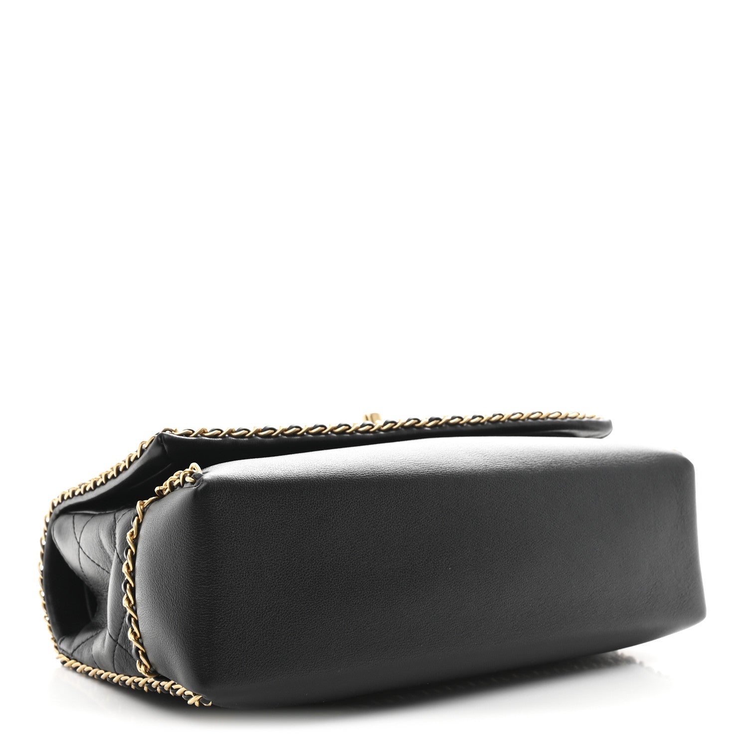 Chanel Calfskin Stitched Chain Flap Black 4 of 11