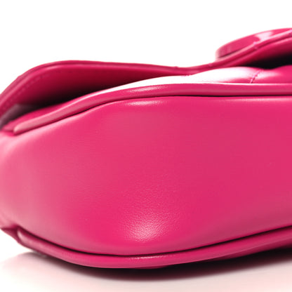 Gucci Calfskin Matelasse Monochrome GG Marmont Chain Belt Bag Classic Fuxia 9 of 10