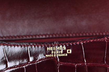 Hermes Shiny Alligator Constance 23 Bordeax 7 of 18