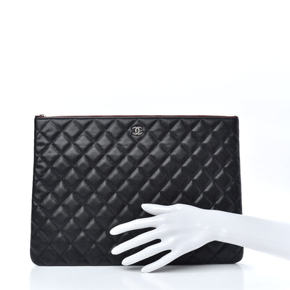 Chanel Caviar Quilted Large Cosmetic Case Black 2 of 6