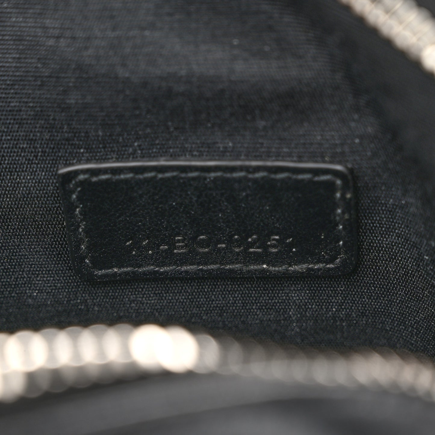 Calfskin Oblique Galaxy Perforated World Tour Messenger Pouch Black