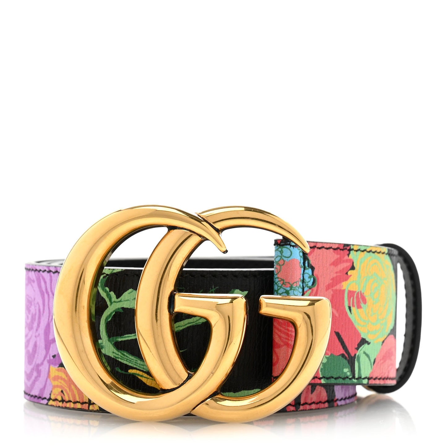 x Ken Scott Calfskin Double G 40mm Belt 80 32 Black Multicolor