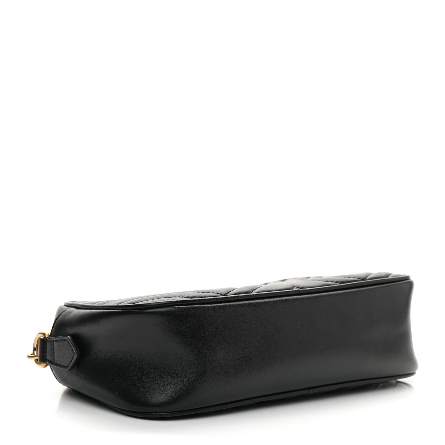 Calfskin Matelasse Small GG Marmont Chain Shoulder Bag Black