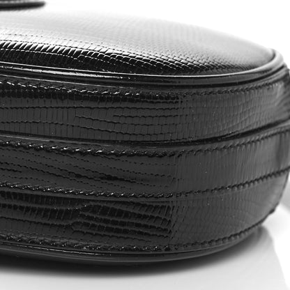 Saint Laurent Calfskin Lizard Embossed Le 61 Camera Bag Black 8 of 8
