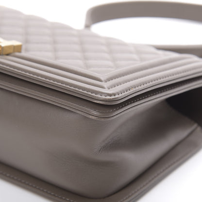 Chanel Lambskin Quilted Medium Boy Flap Khaki 10 of 13