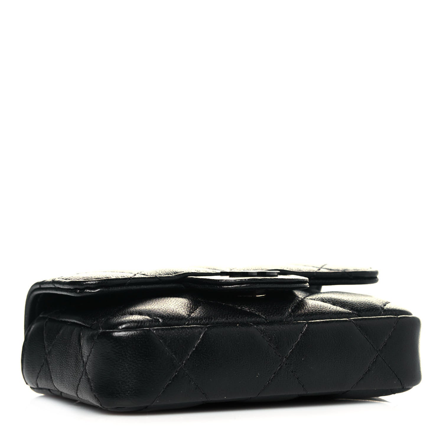 Chanel Lambskin Quilted Mini Chain Belt Bag Black 3 of 13