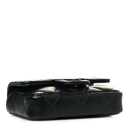 Chanel Lambskin Quilted Mini Chain Belt Bag Black 3 of 13