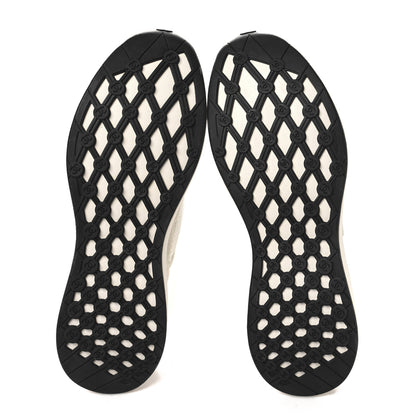 Chanel Calfskin Mesh Lycra Suede Womens Logo Sneakers 40 White 6 of 9