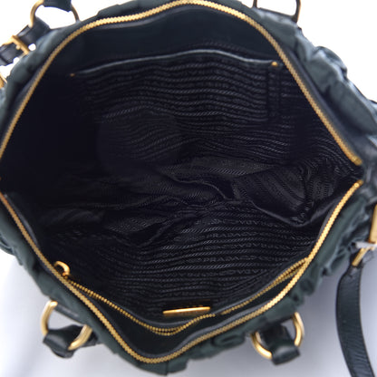Prada Tessuto Nylon Dressy Gaufre Tote Military Green 8 of 12
