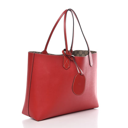 Gucci GG Supreme Monogram Medium Reversible Tote Beige Red 5 of 15