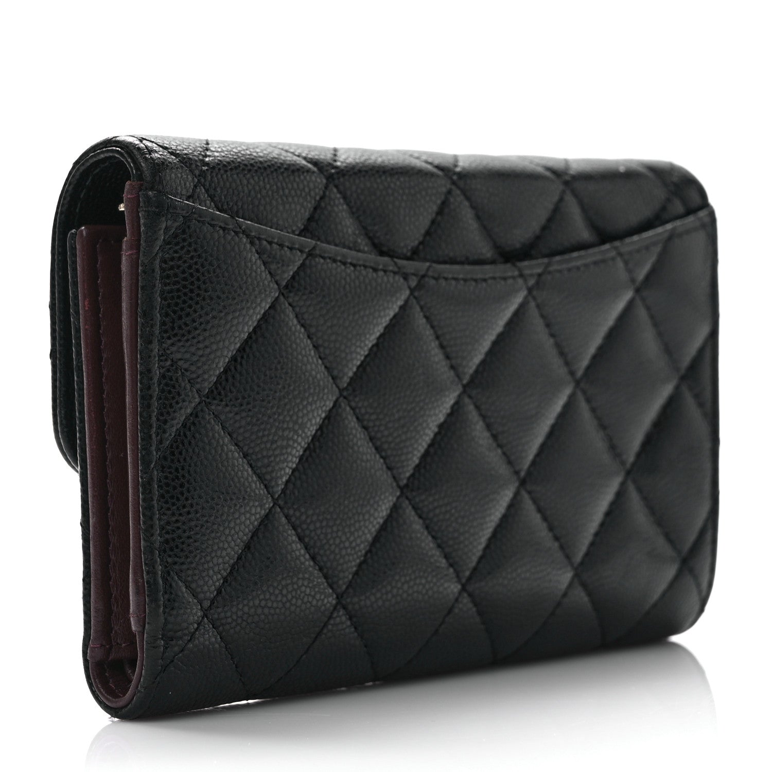 Chanel Caviar Quilted Medium Flap Wallet Black 3 of 7