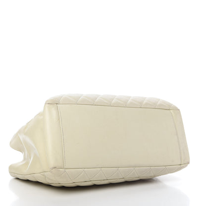 Chanel Caviar Quilted Grand Shopping Tote GST White 4 of 11