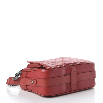 Chanel Caviar Quilted Medium Business Trip Camera Bag Red 3 of 11