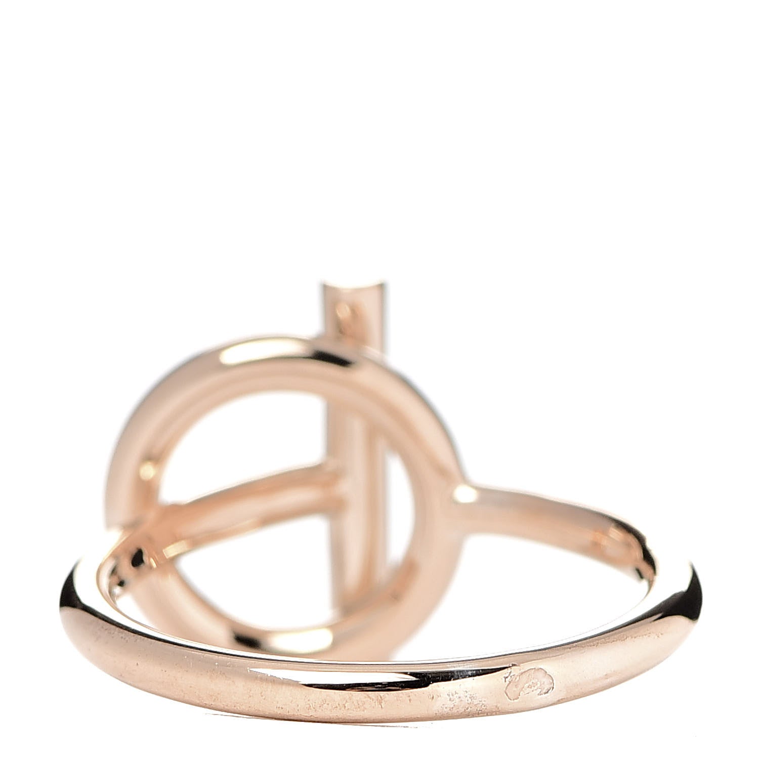 Hermes 18K Rose Gold Diamond PM Echappee Ring 52 6 3 of 6