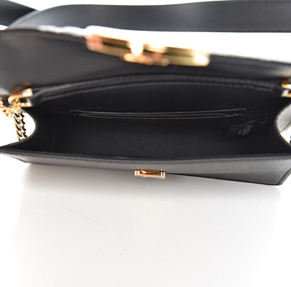 Fendi Vitello Cruise F is Fendi Bi-Color FF 1974 Embossed Envelope Belt Bag Maya Black 6 of 11