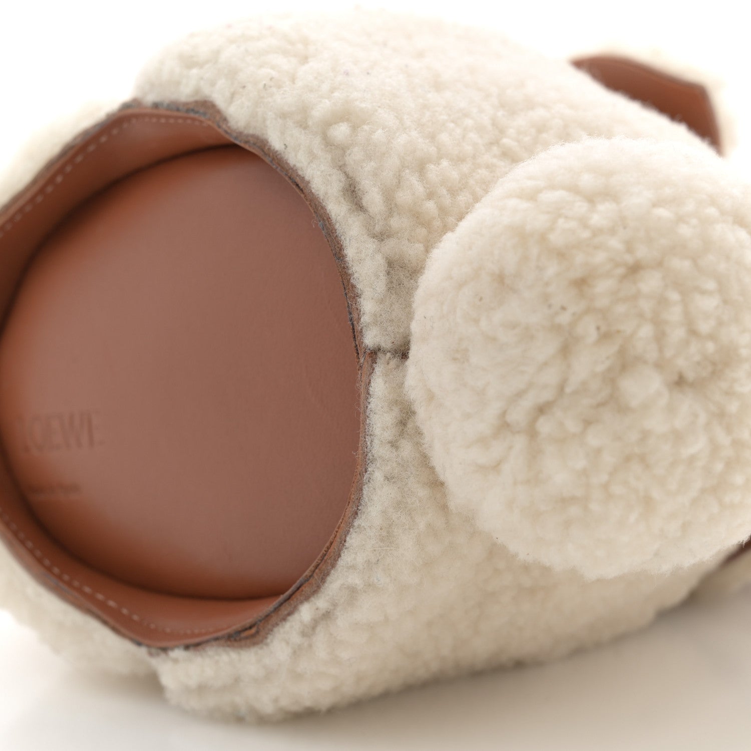 Loewe Shearling Mini Bunny Crossbody Bag Natural 10 of 10