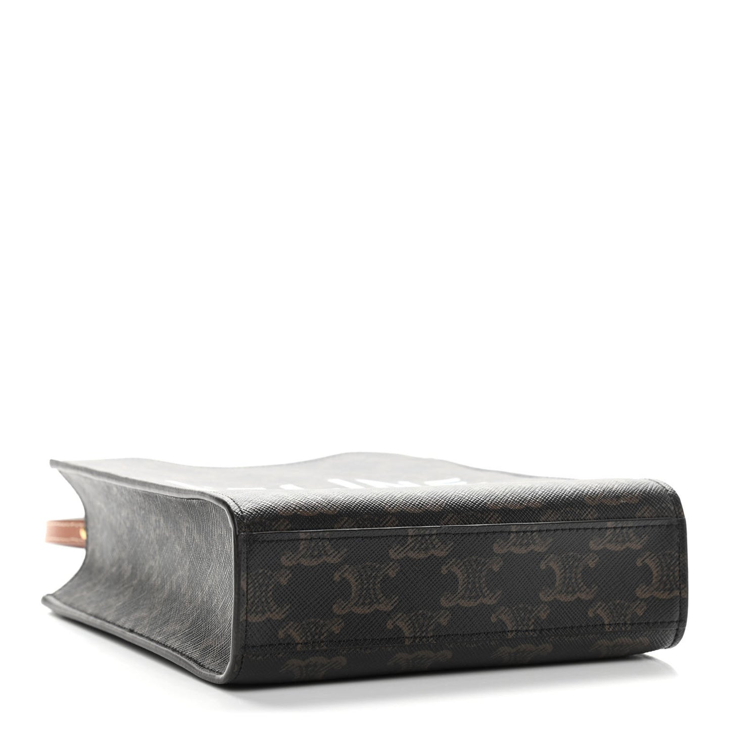 Triomphe Canvas Calfskin Mini Vertical Cabas Tan