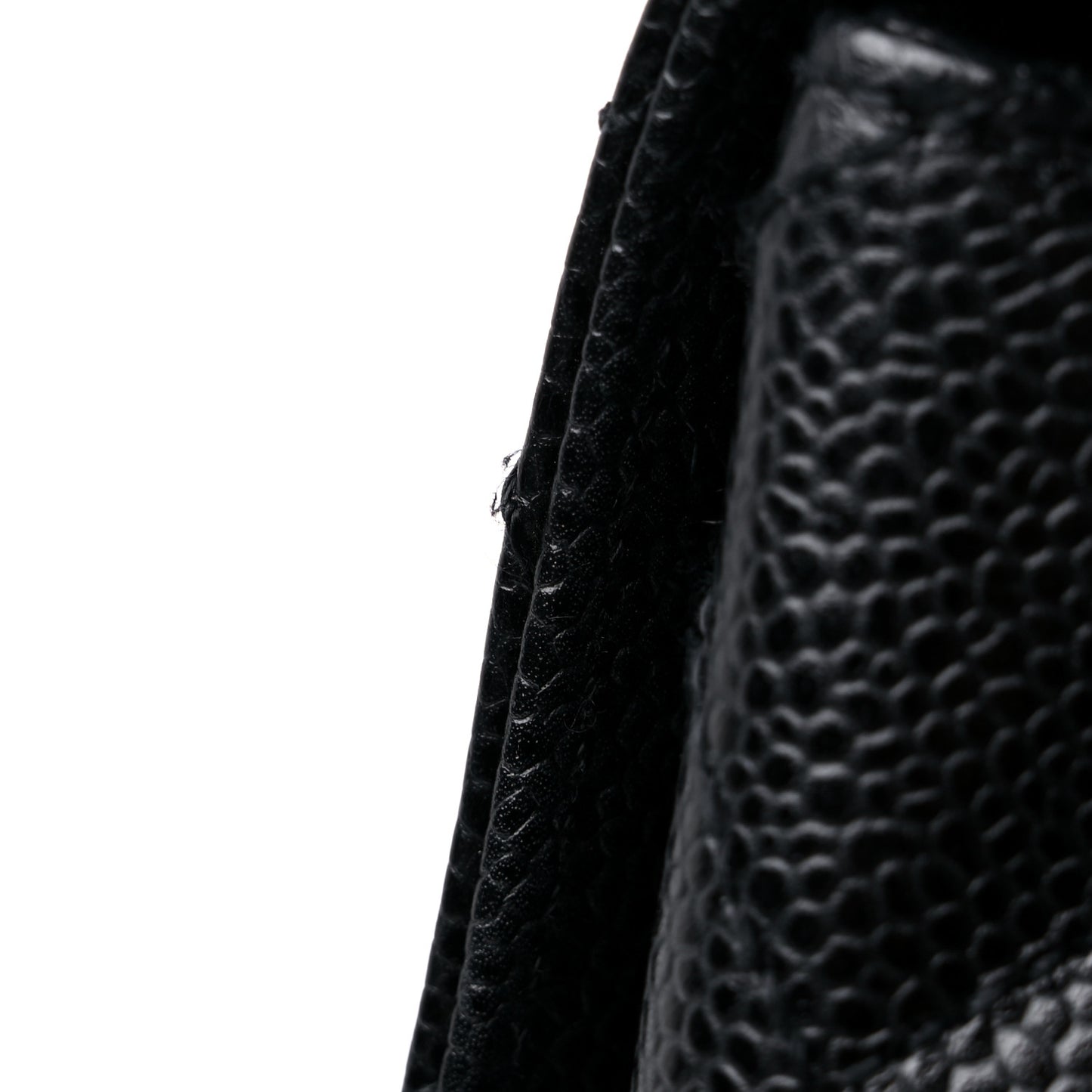 Caviar Quilted Jumbo Kelly Flap Black