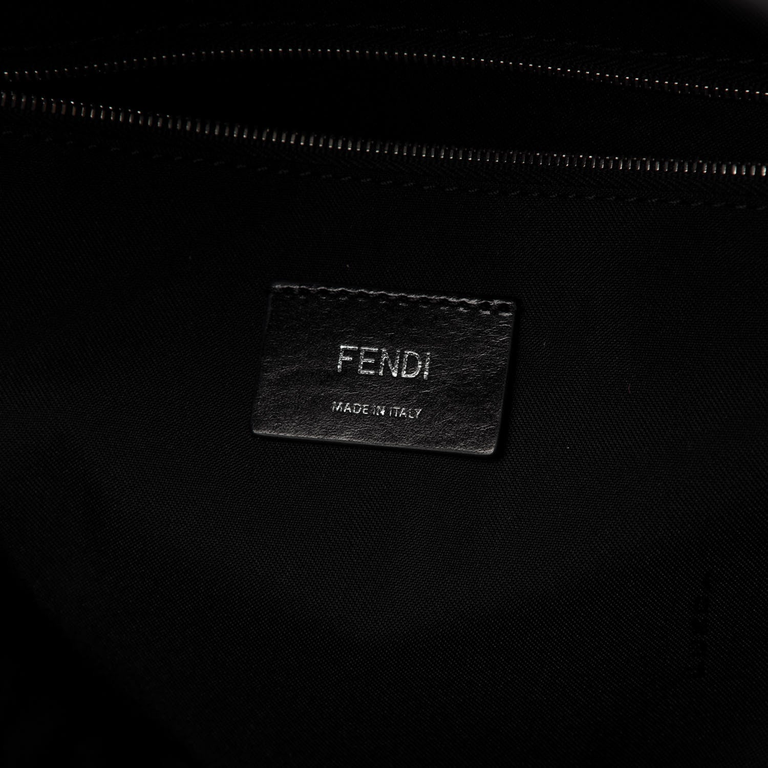 Fendi Nylon Vitello Liberty Vitello Dolce Monster Eyes Rounded Backpack Black Sunflower 7 of 10