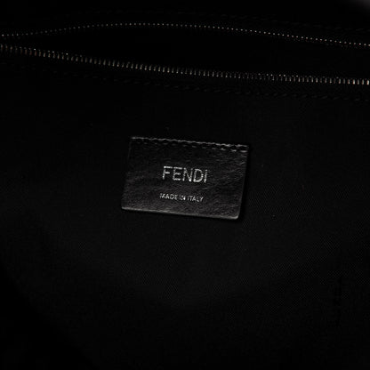 Fendi Nylon Vitello Liberty Vitello Dolce Monster Eyes Rounded Backpack Black Sunflower 7 of 10