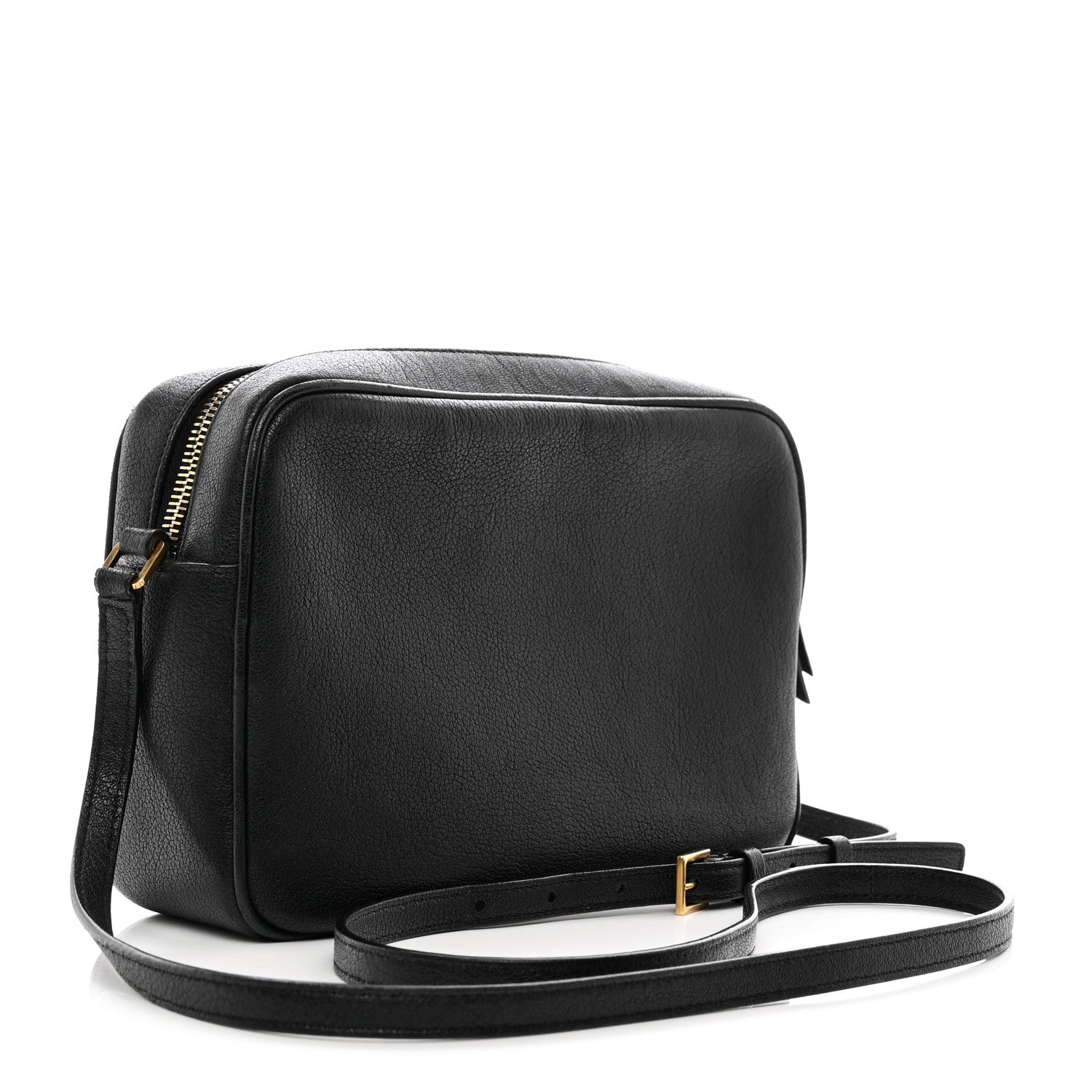Saint Laurent Grained Lambskin Monogram Lou Camera Bag Black 3 of 9
