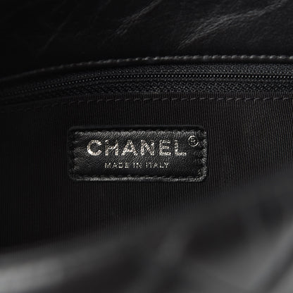 Chanel Crumpled Calfskin Medium Chain All Over Flap Black 8 of 11