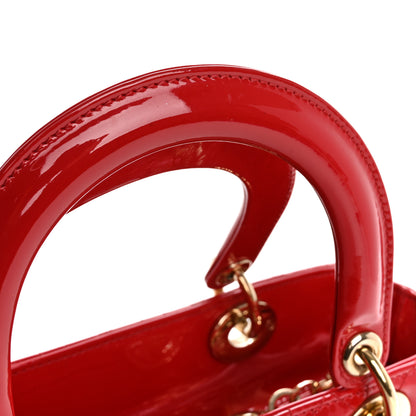 Christian Dior Patent Cannage Medium Lady Dior Red 13 of 13