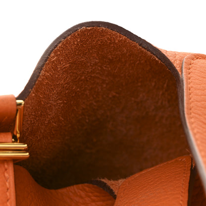 Hermes Taurillon Clemence Picotin Lock 22 MM Orange 13 of 13