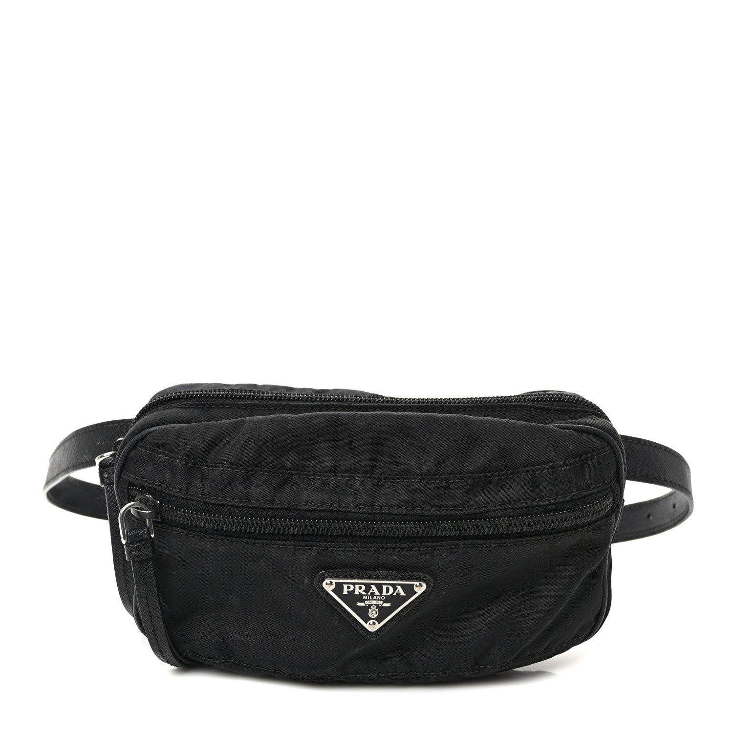 Prada Tessuto Nylon Saffiano Belt Bag Black 1 of 13