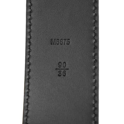 Louis Vuitton Suede Calfskin Mini Damier 40mm LV Initiales Belt 90 36 Carbone 4 of 8
