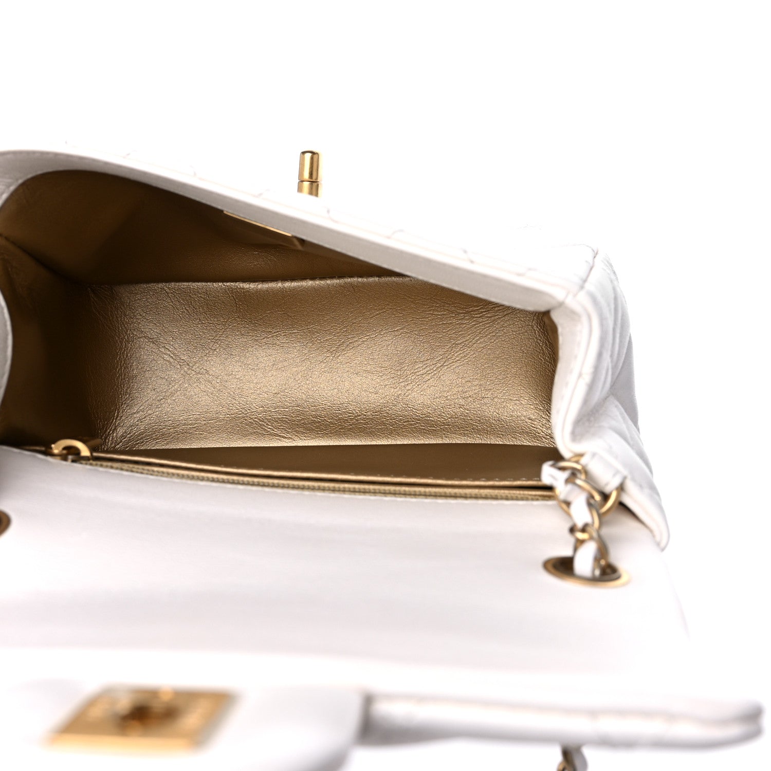 Chanel Lambskin Quilted Mini Pearl Crush Flap White 5 of 10