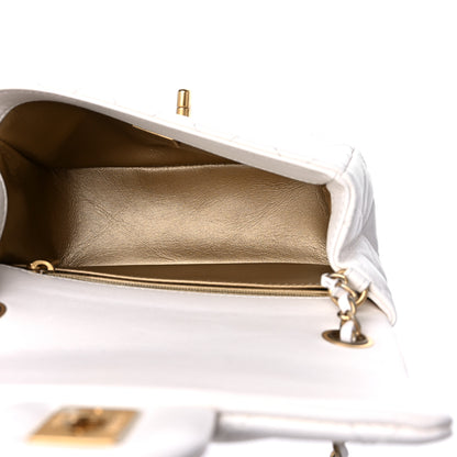 Chanel Lambskin Quilted Mini Pearl Crush Flap White 5 of 10