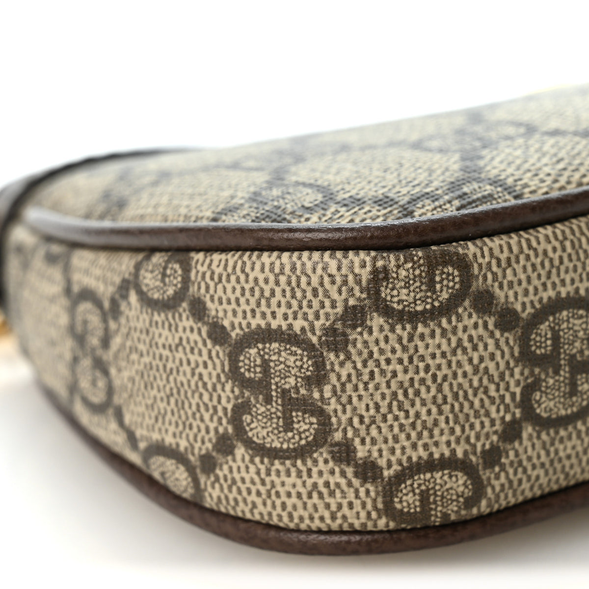 Gucci GG Supreme Monogram Textured Dollar Calfskin Mini Ophidia Chain Bag Beige Ebony 9 of 10