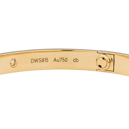 Cartier 18K Yellow Gold 4 Diamond LOVE Bracelet 17 4 of 9